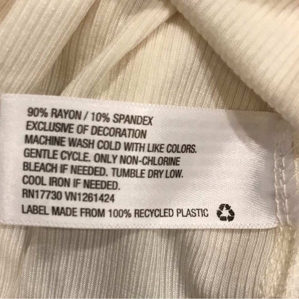 Wild Fable Long Sleeve Cream Pug Top, XS - Picture 4 of 6